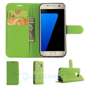 Galaxy S7      Pu Wallet Case    [Green]