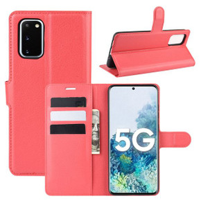 Galaxy S20 Fe      Pu Wallet Case    [Red]