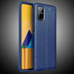 Samsung Galaxy M51      Leather Texture Case    Navy