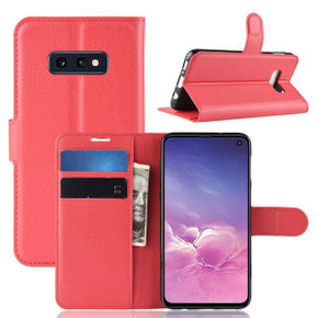Galaxy S10E      Pu Wallet Case    [Red]