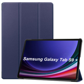 Samsung Galaxy Tab S9+ X810    Tri-Fold PU Case    Navy