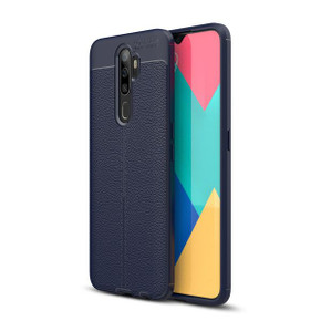OPPO A5 2020/A9 2020 Leather Texture Case Navy OPPO A5 2020/A9 2020 Leather Texture Case Navy