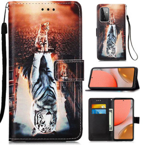 Samsung Galaxy A72      Designer PU Case      Cat&Tiger