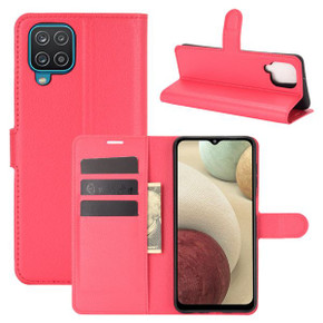 Galaxy A12      Pu Wallet Case    [Red]