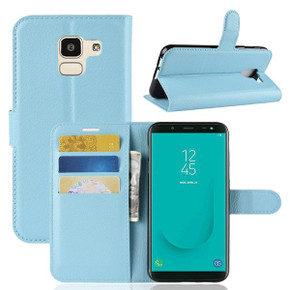 Galaxy J6      Pu Wallet Case    [Lightblue]