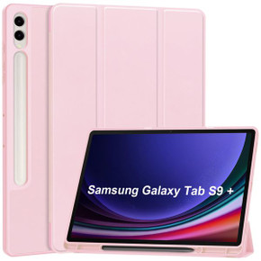 Samsung Galaxy Tab S9+ X810    Tri-Fold PU Case    Pink