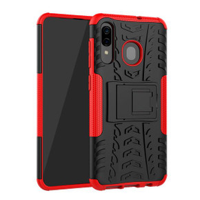 Samsung Galaxy A20/A30      Heavy Duty Case    Red