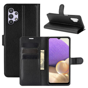 Galaxy A32 4G      Pu Wallet Case    [Black]