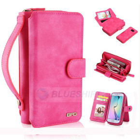 Samsung Galaxy S7 Edge      Deluxe Zipper Case    Rose