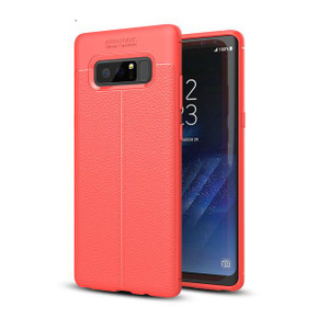 Samsung Galaxy Note 8      Leather Texture Case    Red