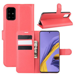 Galaxy A51      Pu Wallet Case    [Red]