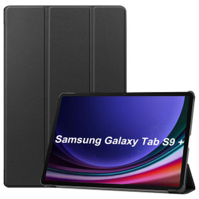 Samsung Galaxy Tab S9+ X810    Tri-Fold PU Case    Black
