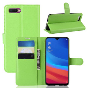 Oppo Ax5S      Pu Wallet Case    [Green]