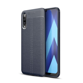 Samsung Galaxy A70      Leather Texture Case    Navy