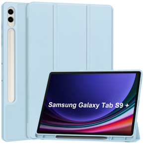 Samsung Galaxy Tab S9+ X810    Tri-Fold PU Case    LightBlue