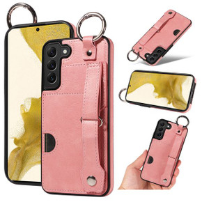 Samsung Galaxy S22+      Hand Strap PU Card Case    Pink