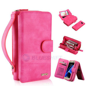 Samsung Galaxy S7      Deluxe Zipper Case    Rose