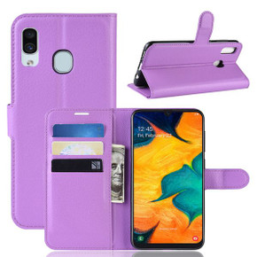 Galaxy A20/A30      Pu Wallet Case    [Purple]