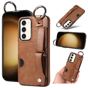 Samsung Galaxy S23+      Hand Strap PU Card Case    Brown
