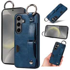 Samsung Galaxy S24      Hand Strap PU Card Case    Navy