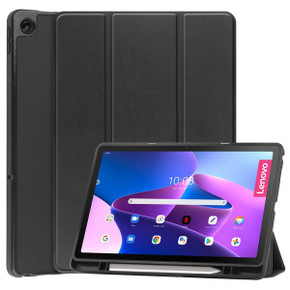 Lenovo Tab M10 Plus (3rd Gen) TB125 Pen Holder Case Black Lenovo Tab M10 Plus (3rd Gen) TB125 Pen Holder Case Black