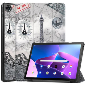 Lenovo Tab M10 Plus (3rd Gen) TB125 Designer Tri-Fold Case EiffelTower