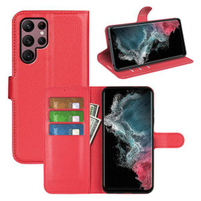Galaxy S23 Ultra      Pu Wallet Case    [Red]