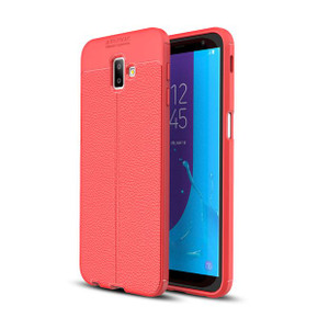 Samsung Galaxy J6Plus/J6+      Leather Texture Case    Red