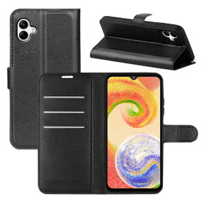 Galaxy A04      Pu Wallet Case    [Black]