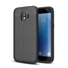 Samsung Galaxy J2 Pro 2018      Leather Texture Case    Black