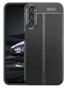 Samsung Galaxy A14      Leather Texture Case    Black