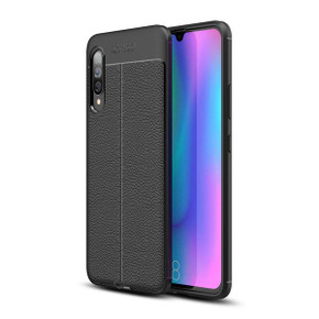 Samsung Galaxy A90 5G Leather Texture Case Black Samsung Galaxy A90 5G Leather Texture Case Black