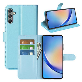 Galaxy A24 4G      Pu Wallet Case    [Lightblue]