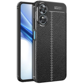 OPPO A17 Leather Texture Case Black OPPO A17 Leather Texture Case Black