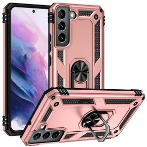 Samsung Galaxy S22+      Military Armour Ring Case    RoseGold