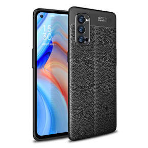 OPPO Reno4 Pro 5G Leather Texture Case Black