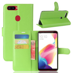 Oppo R11S      Pu Wallet Case    [Green]