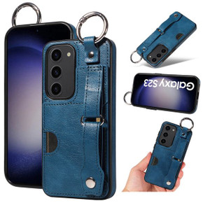 Samsung Galaxy S23 Hand Strap PU Card Case Navy Samsung Galaxy S23 Hand Strap PU Card Case Navy