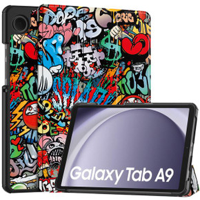 Samsung Galaxy Tab A9 X115    Designer Tri-Fold Case      Graffiti