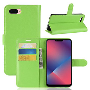 Oppo Ax5      Pu Wallet Case    [Green]