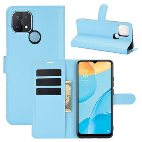 Oppo A15      Pu Wallet Case    [Lightblue]