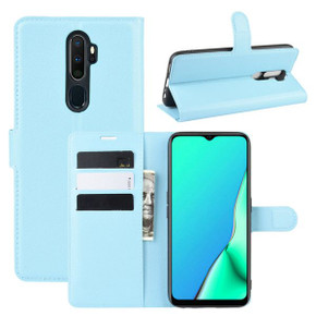 Oppo A5 2020/A9 2020      Pu Wallet Case    [Lightblue]