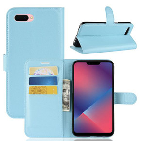 Oppo Ax5      Pu Wallet Case    [Lightblue]