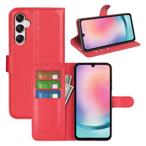 Galaxy A25 5G      Pu Wallet Case    [Red]