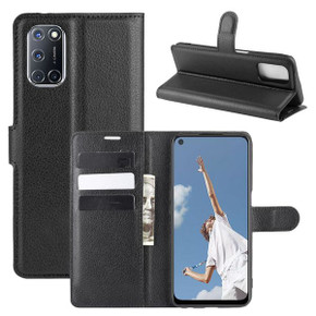 Oppo A52/A72      Pu Wallet Case    [Black]