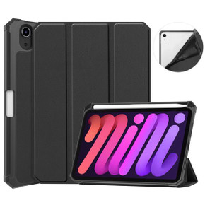 Apple iPad Mini 8.3" 2021 (6th Gen) Pen Holder Case Black Apple iPad Mini 8.3" 2021 (6th Gen) Pen Holder Case Black