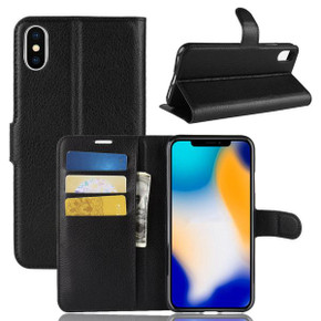 Iphone Xs Max      Pu Wallet Case    [Black]