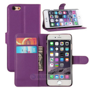 Iphone 5/5S/Se(1St Gen)      Pu Wallet Case    [Purple]