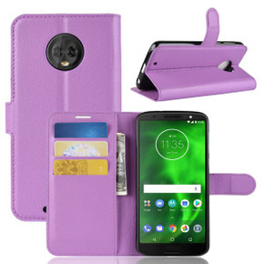 Moto G6      Pu Wallet Case    [Purple]
