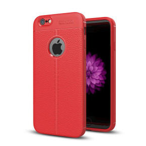 Apple iPhone 6Plus/6SPlus Leather Texture Case Red